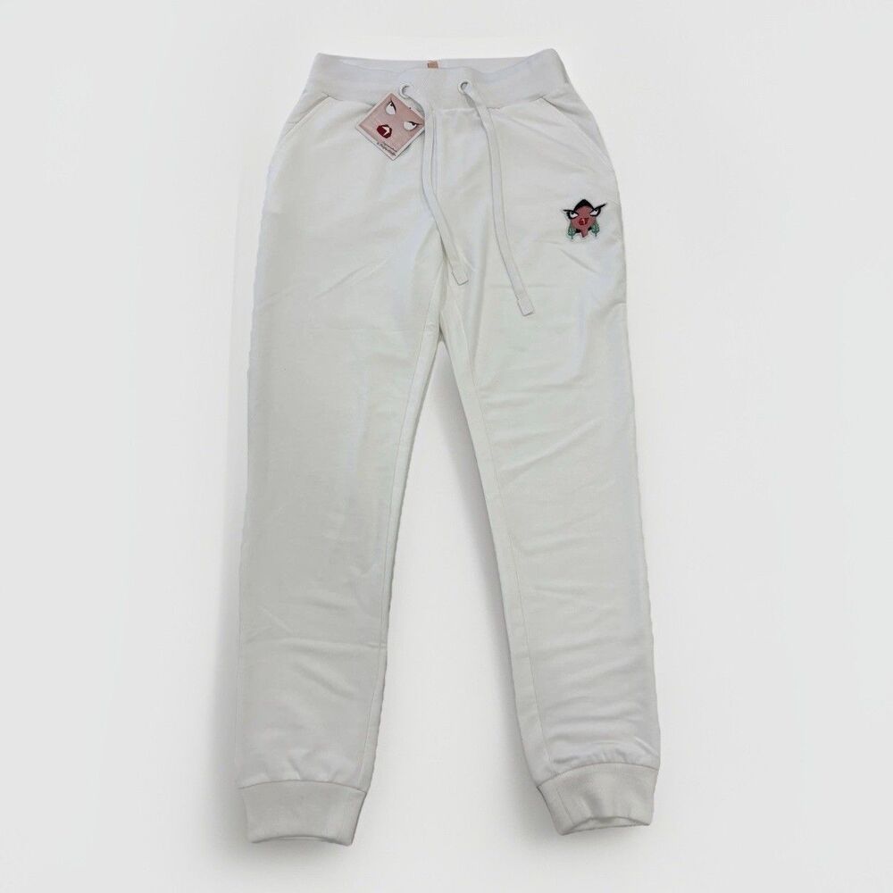 Badgley Mischka Sweatpants Womens Size XS White Joggers NWT